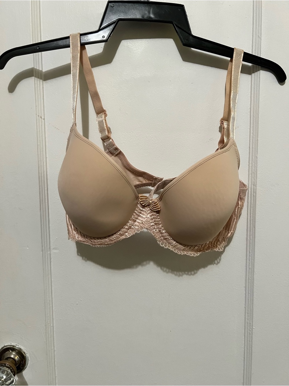 Wacoal Nude Beige Lace-Trim T-Shirt Bra